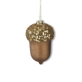 Brown Mercury Glass Acorn Ornament K&K