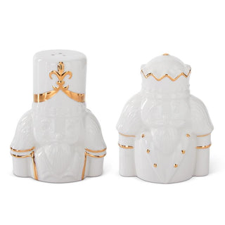White Dolomite Nutcracker Salt & Pepper K&K