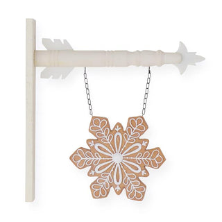 Resin Gingerbread Snowflake w/White Icing K&K