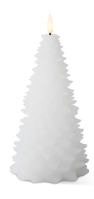 White Wax Christmas Tree LED Candles w/Timer K&K :Large