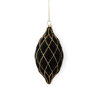 Black & Gold Velvet Ornaments (3 Styles) K&K Marquise