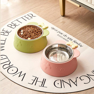 Bowknot Cat Dog Pet Bowl With Stainless Steel_CWMM5180 Toby Supply