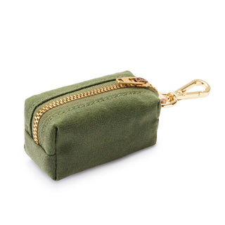 Olive Waxed Canvas Poop Bag Dispenser The Foggy Dog