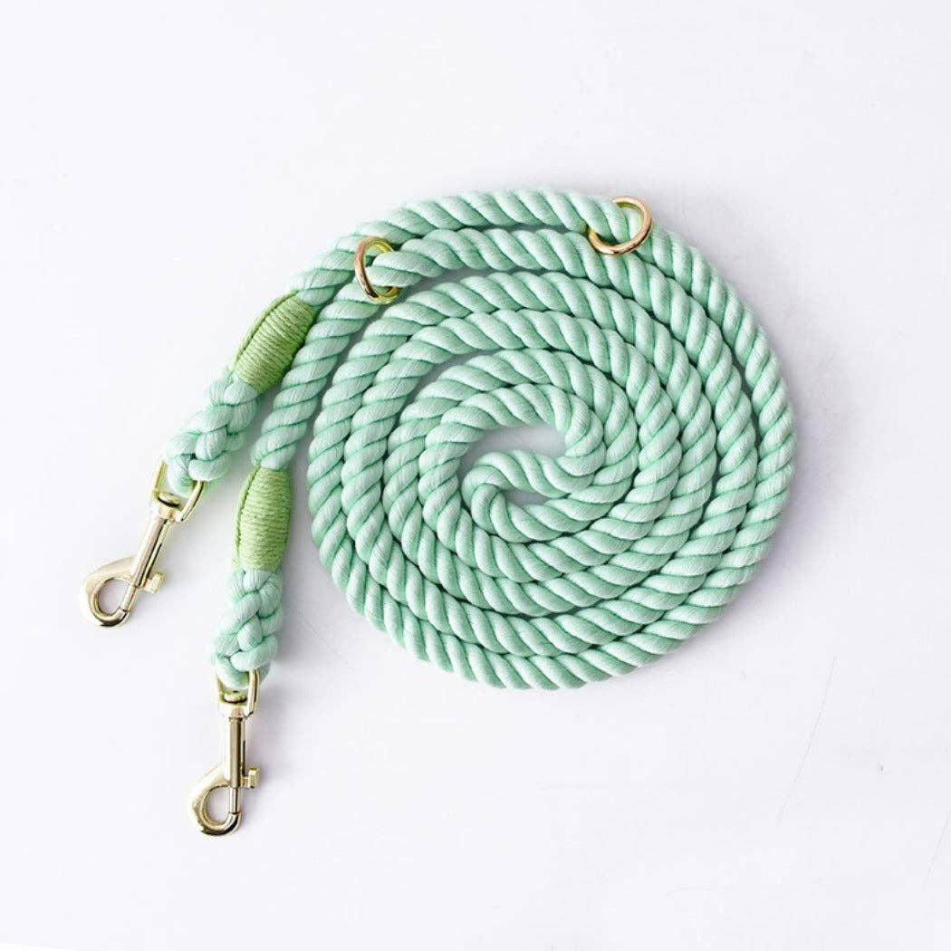 Loofie - 7.5ft Handsfree Colorful Rope Dog Leash Cheerhunting Green