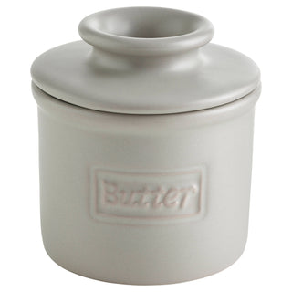Butter Bell Crock in cafe matte stone ceramic with lid