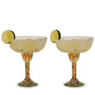 Artistico Recycled Glass Margarita Glasses - Set of 2 Twine