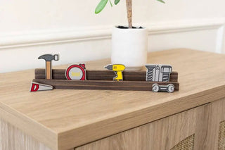 Wooden 2x2 inch tool shapes set (6) for letterboard display