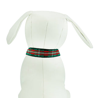Christmas Plaid - Dog Collar Dog & Me