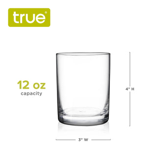 Glass Rocks Cocktail Tumblers w/Heavy Bases - Set of 4 TRUE