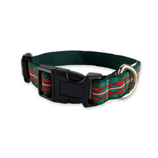 Christmas Plaid - Dog Collar Dog & Me
