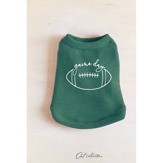 Pet graphic football sweatshirt in heather forest green