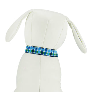 Summer Plaid (Blue) - Dog Collar Dog & Me
