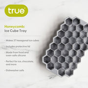 Honeycomb Silicone Ice Tray w/ Plastic Lid TRUE