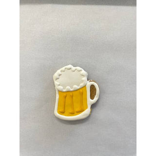 Lunch Menu Dapper enamel pin: frothy beer mug with white foam and golden beer
