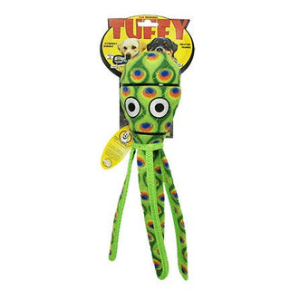 Tuffy Ocean Squid - Green, Durable, Tough, Squeaky Dog Toy Tuffy Dog Toys - VIP Products