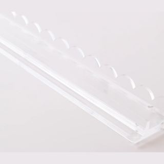 20-inch clear acrylic scalloped mahjong rack and pusher set