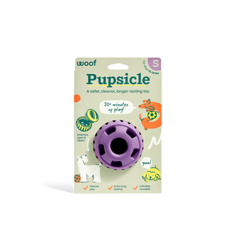 Pupsicle lavender dog toy by Woof, purple donut-shaped chew ring