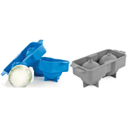Neptune™ Silicone 2.25" Ice Cube Spheres Mold - Blue or Gray TRUE