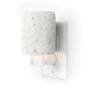 Outlet Wax Melt Warmer with Timer  Happy Wax White Terrazzo  
