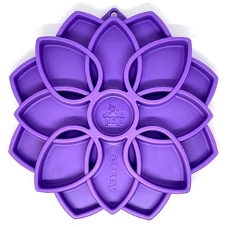 Mandala Design eTray Enrichment Tray for Dogs, purple silicone
