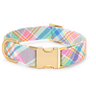 Blooming Plaid Spring Easter Dog Collar Dapper The Foggy Dog