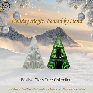 Mistletoe & Holly Glass Tree Candle 9oz The SOi Company