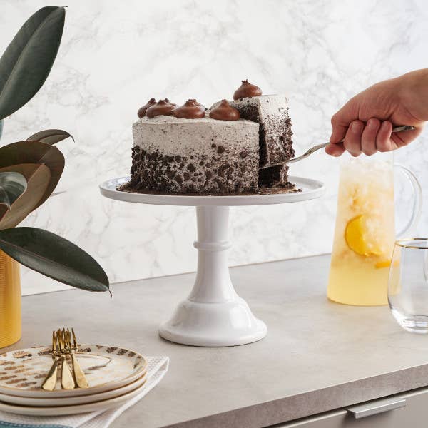 11.5" Collapsable Melamine Cake Stand - White Twine