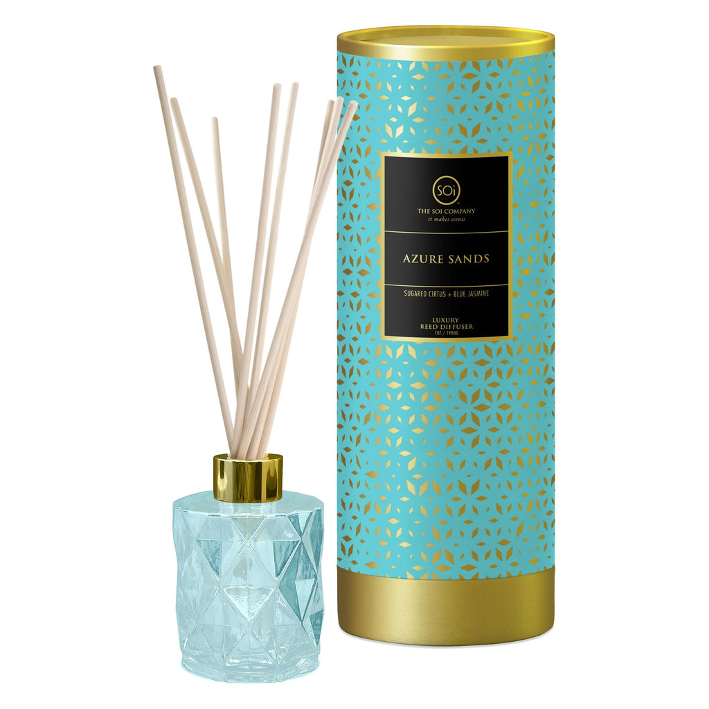 Azure Sands Shimmer 7oz Reed Diffuser – Opal and Olive