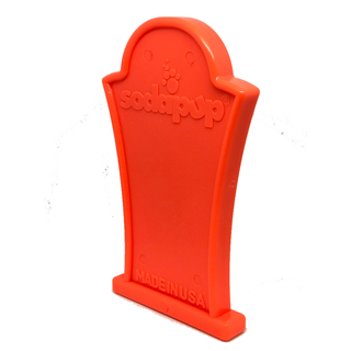 Halloween nylon headstone dog chew toy, durable orange for power chewers
