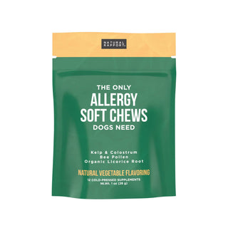 The Only Allergy Soft Chews Dogs Needs Natural Rapport 12 count pouch
