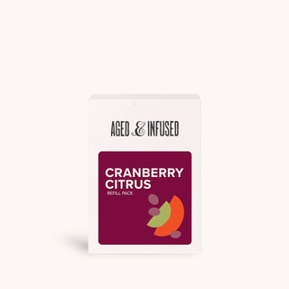Cranberry Citrus Refill Pack on a white box with burgundy label