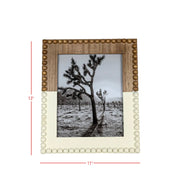 8X10 Amphitrite Beaded Photo Frame White  Foreside Home & Garden   