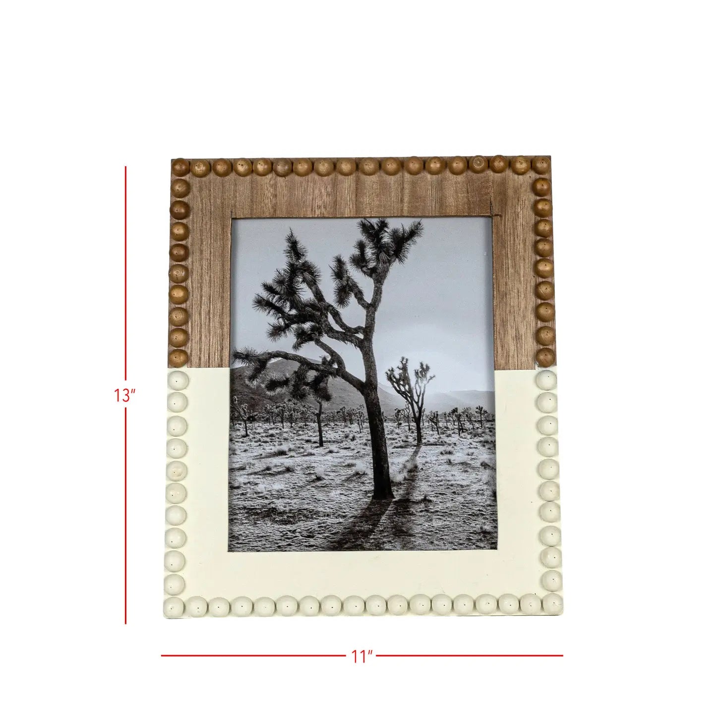 8X10 Amphitrite Beaded Photo Frame White  Foreside Home & Garden   