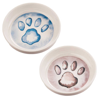 Pet Bowl | Gift Set Watercolor Paws Speckle and Spot by Ore’ Originals