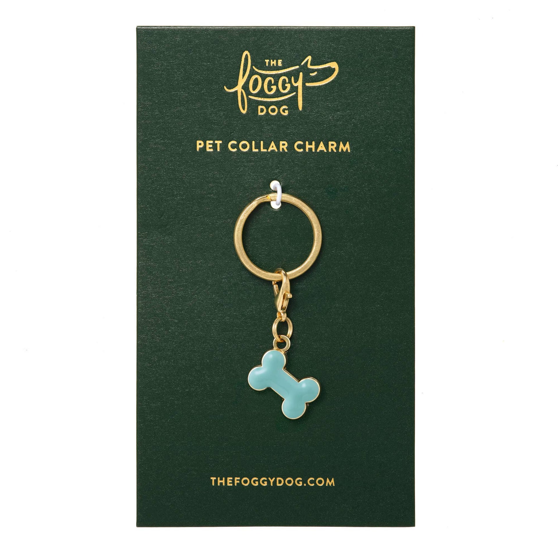 Blue Bone Collar Charm The Foggy Dog
