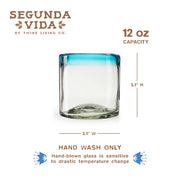 Segunda Vida Primavera Recycled Glass Tumblers - Set of 2 Twine