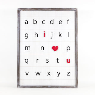 Reversible Wood Framed Sign "Kissing Booth Pucker Up" Adams Valentines Adams & Co.   