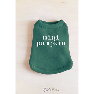 MINI PUMPKIN pet graphic sweatshirt in green with white text
