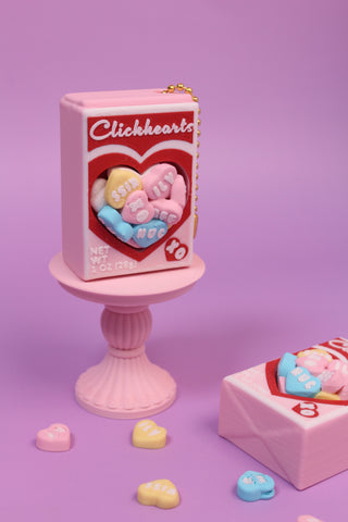 Conversation Heart Box Clicker Fidget Keychain 3D Prints 3D Prints by Anthony