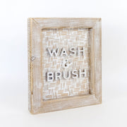 Bamboo Wood Framed Sign (Wash & Brush) Adams Everyday Adams & Co.   
