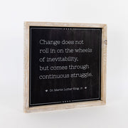 Reversible Wood Framed Sign (Change/Life) Adams Everyday Adams & Co.   