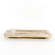 Mango Wood Tray, Natural/White Adams Everyday Adams & Co.   