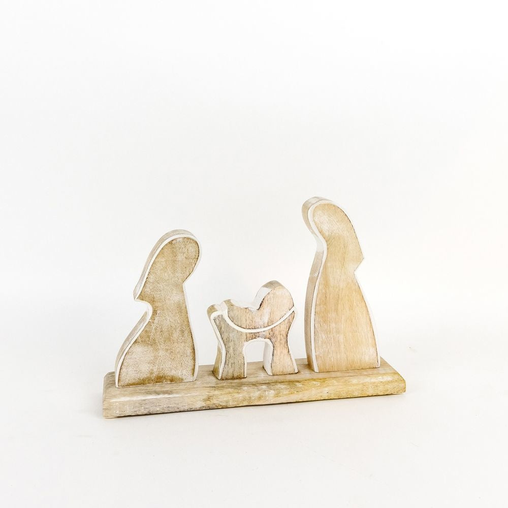 Mango Wood Cutout - Nativity Adams Christmas Adams & Co.   