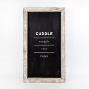 Reversible Wood Framed Sign "Merry Christmas/Cuddle" Adams Christmas Adams & Co.   