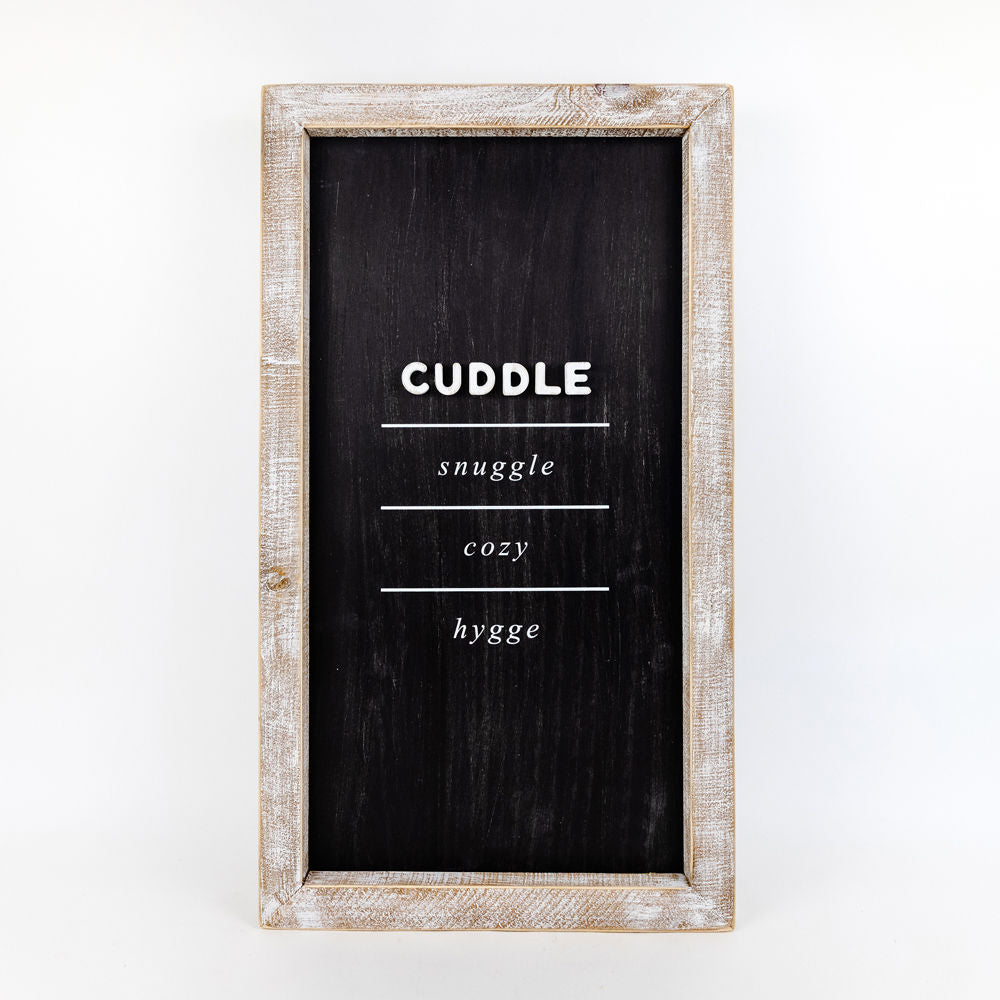 Reversible Wood Framed Sign "Merry Christmas/Cuddle" Adams Christmas Adams & Co.   