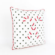 Reversible Checkered/Polka Dot Pillow - Candy Cane Adams Christmas Adams & Co.   