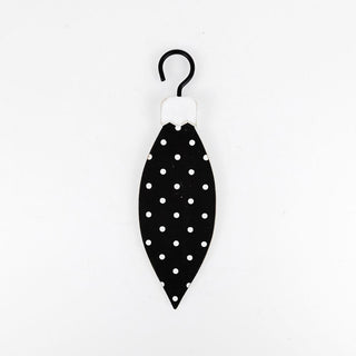Double Sided Wood Ornament (Polka Teardrop) White/Black Adams Christmas Adams & Co.   