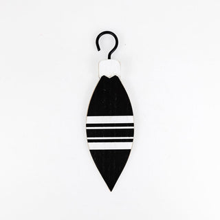 Double Sided Wood Ornament (Teardrop) White/Black Adams Christmas Adams & Co.   