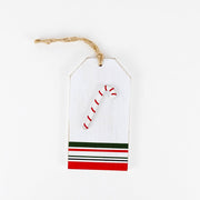 Double Sided Wood Tag - Candy Cane Adams Christmas Adams & Co.   