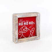 Reversible Wood Framed Sign "Ho Ho's/Wild" Adams Christmas Adams & Co.   